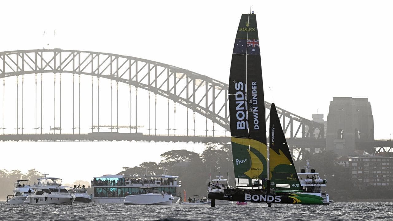 Aussies shine on 'tough' first day of Sydney SailGP