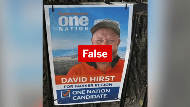 Misspelt One Nation corflute revealed as workplace prank