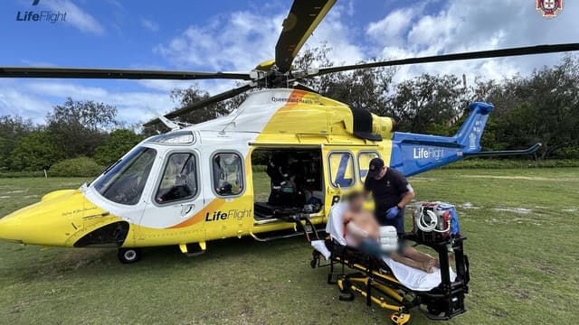 Snorkeller airlifted to hospital after shark attack
