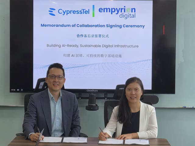 Empyrion Digital Signs Strategic MOU with CypressTel to Anchor Future Capacity across Asia