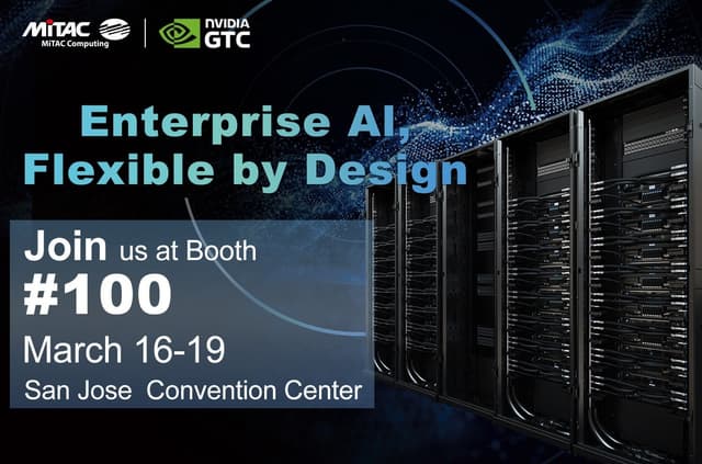 MiTAC Accelerates Next-Gen AI with Turnkey Solutions and Flexible NVIDIA MGX at NVIDIA GTC 2026