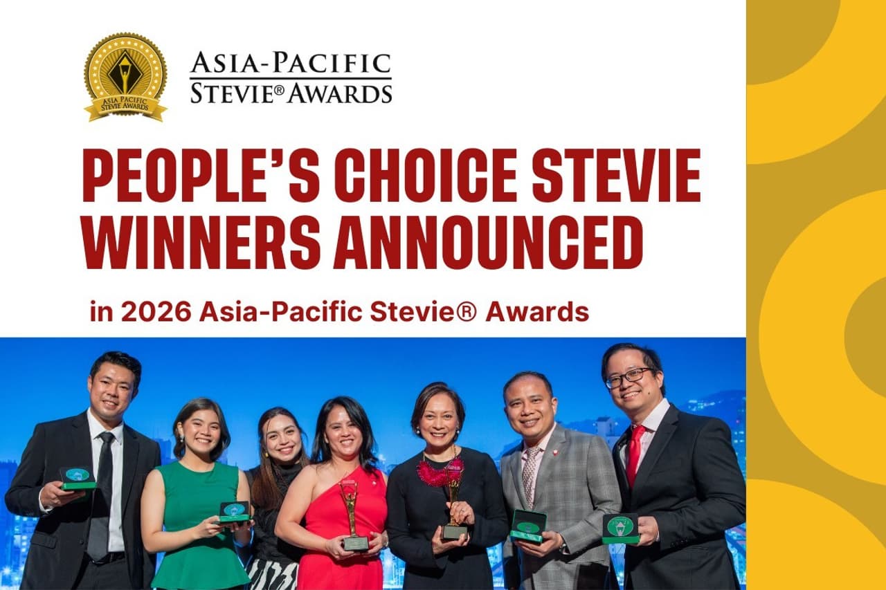 Winners Announced in 2026 People's Choice Stevie® Awards for Favorite Companies in 13th Annual Asia-Pacific Stevie Awards