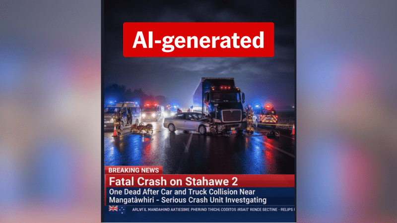 AI images distort NZ fatal crashes, emergency incidents