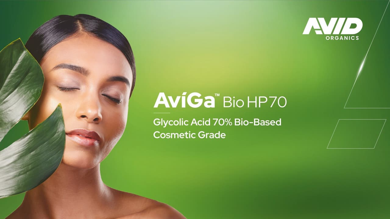 Avid Organics to Launch the World's First Commercial-Scale Bio-Based Glycolic Acid, AviGa™ Bio HP70, at in-cosmetics® Global in Paris