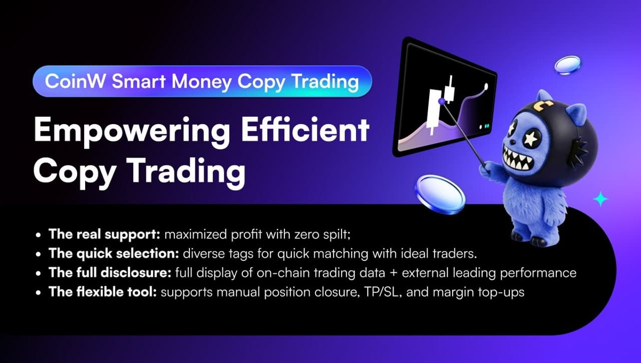 CoinW Launches 'Smart Money' Copy Trading with Zero Profit-Sharing Model