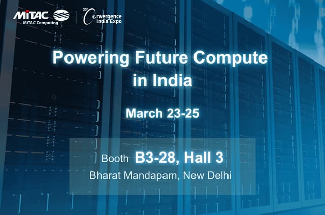 MiTAC Computing Accelerates AI Performance in the 33th Convergence India