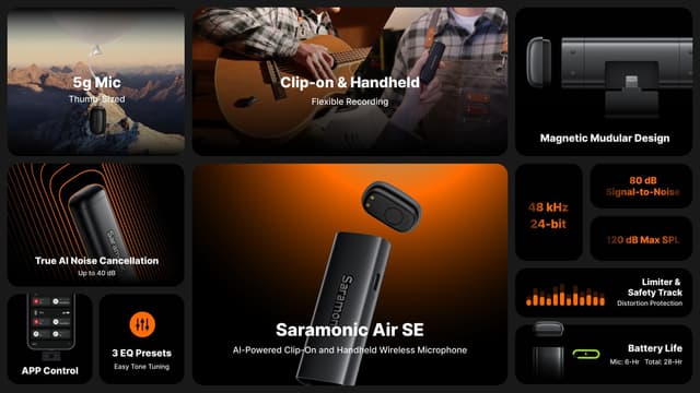 Saramonic Launches Ultra-Compact Dual-Form Saramonic Air SE to Define Portable Audio for Mobile Creators