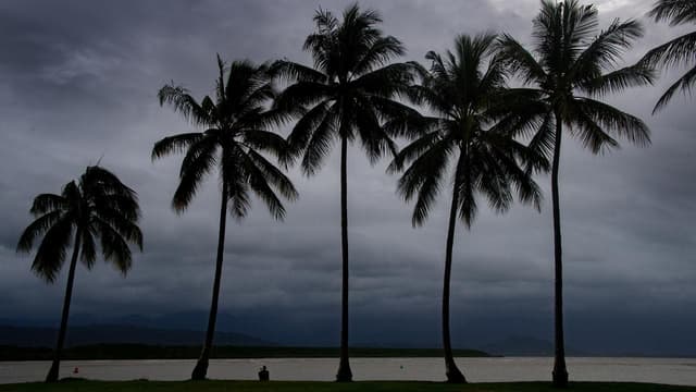 Long-lived cyclone intensifies as it skirts coast