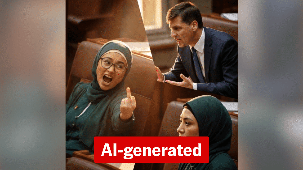 Middle finger salute images are AI fakes