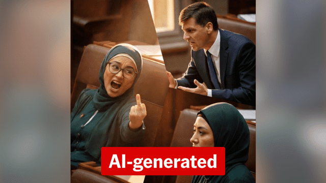 Middle finger salute images are AI fakes