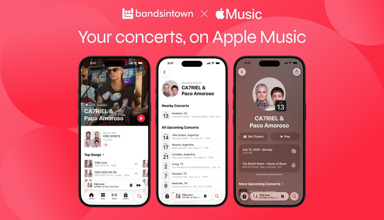 BANDSINTOWN POWERS CONCERT LISTINGS ON APPLE MUSIC WITH THE RELEASE OF IOS 26.4