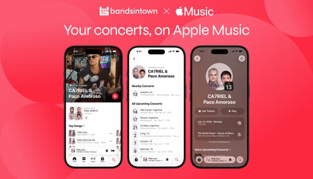 BANDSINTOWN POWERS CONCERT LISTINGS ON APPLE MUSIC WITH THE RELEASE OF IOS 26.4