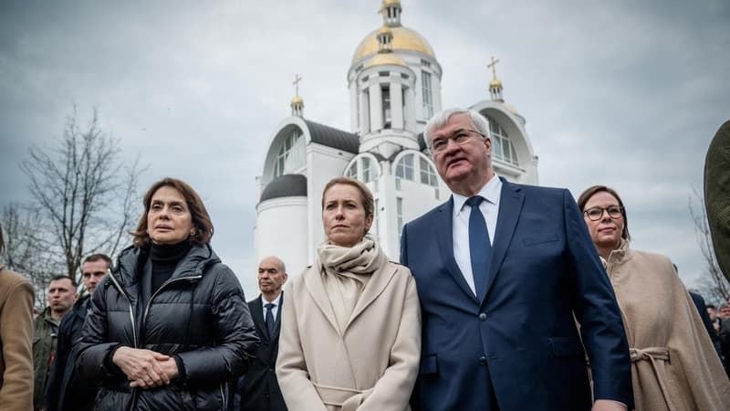 EU top diplomats visit Ukraine to mark Bucha massacre