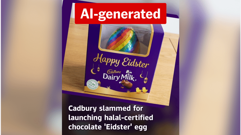 Fake Cadbury 'Eid egg' images spread online ahead of Easter