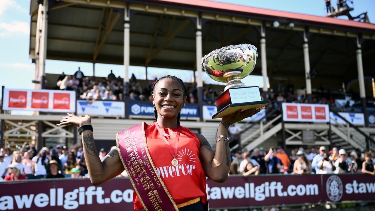 US sprint queen claims thrilling Stawell Gift win