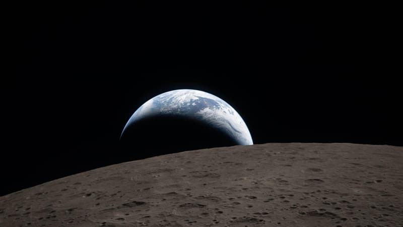 Astronauts capture stunning views of moon and earth