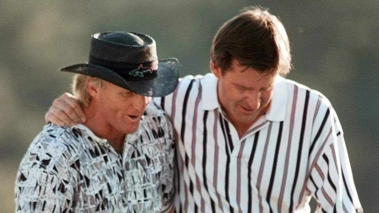 'Not talking about you know what': Faldo's Shark sledge