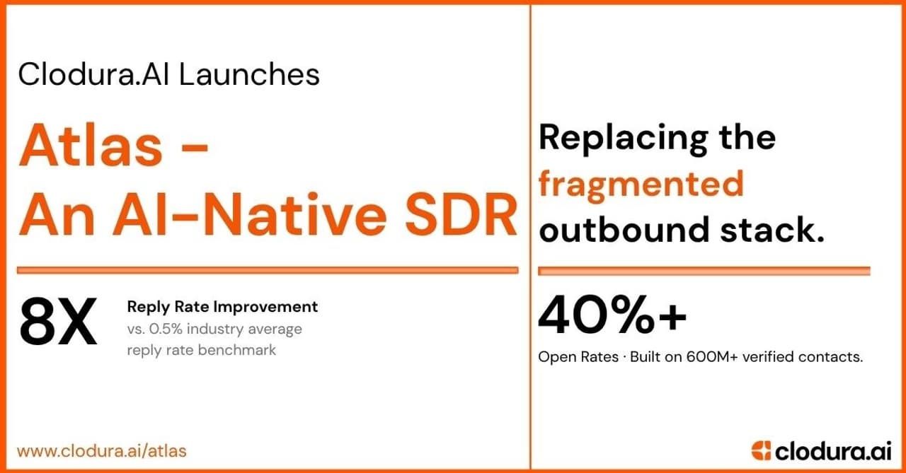 Clodura.AI Launches Atlas, an AI-Native SDR that Replaces the Fragmented Outbound Stack