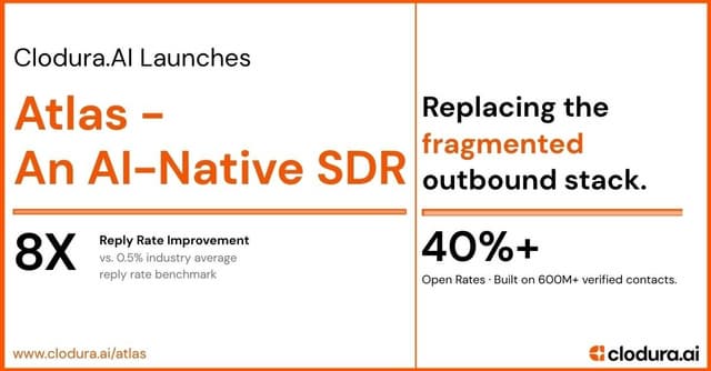 Clodura.AI Launches Atlas, an AI-Native SDR that Replaces the Fragmented Outbound Stack