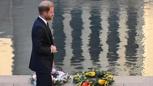 Prince Harry honours veterans during solo tour day