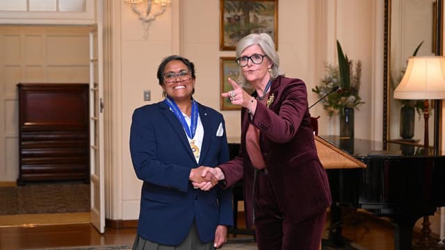 'Inspiration': Freeman receives top civilian honour