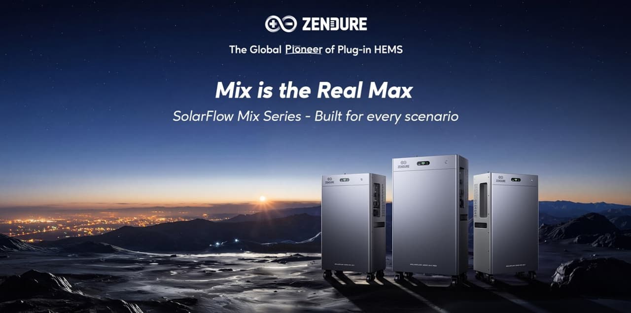 Zendure Debuts SolarFlow Mix Series Across Europe -- Three Home Storage Systems, One Platform, Up to 91% Off the Bill