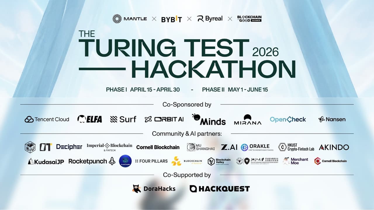 Mantle Unites Global AI, Tech, and Youth Communities for Its Largest AI Hackathon, Backed by Tencent Cloud, Bybit, Byreal, and Blockchain for Good Alliance