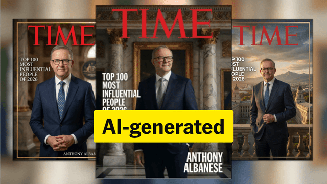 Albanese TIME cover stories are AI fakes