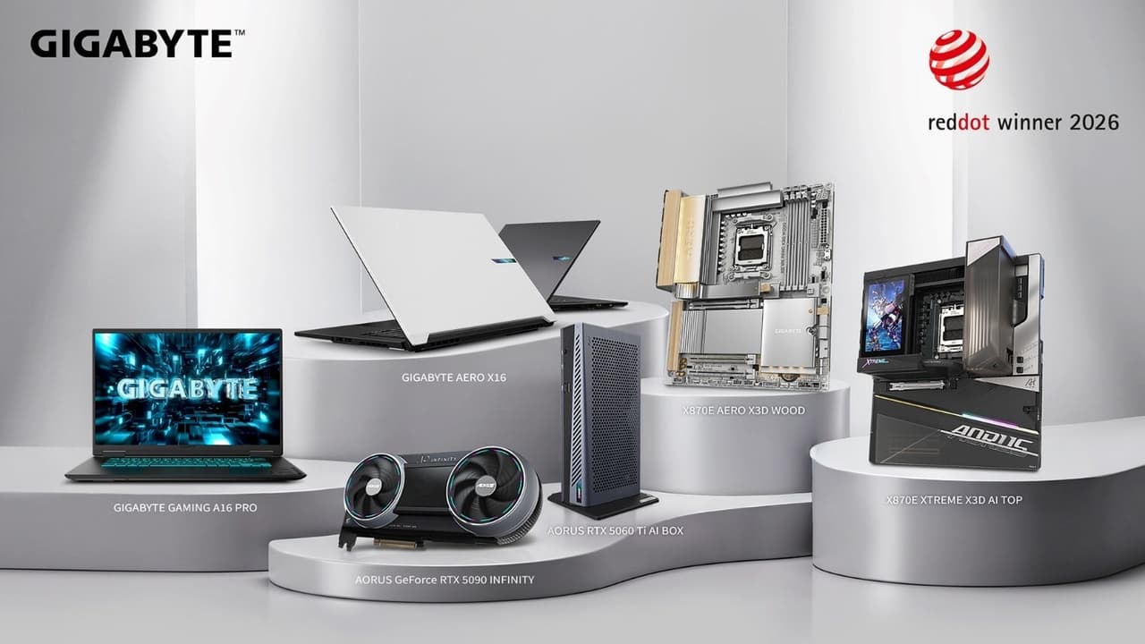 GIGABYTE Wins Red Dot Design Award Across Its AI Product Lineup