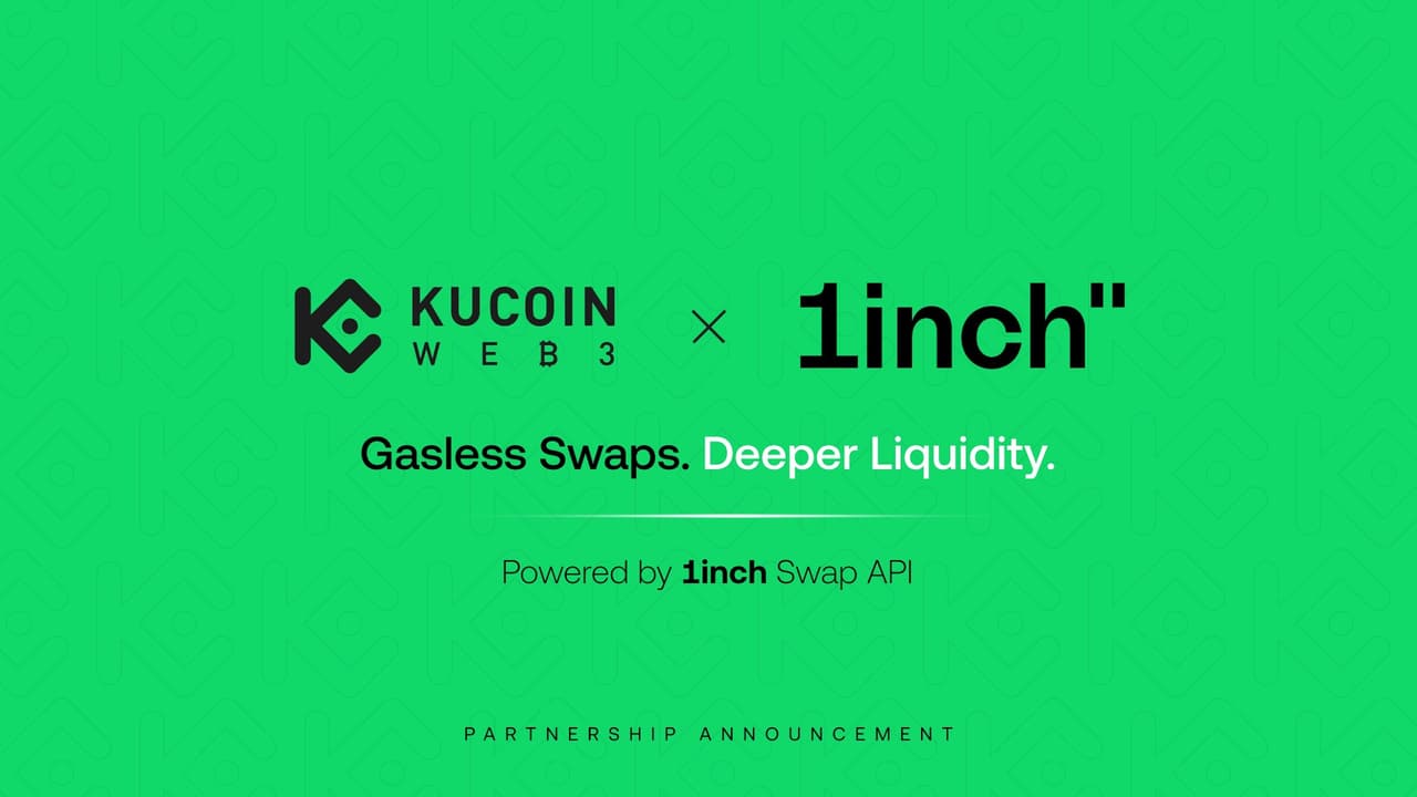 KuCoin Web3 Wallet Integrates 1inch Swap API to Power Gasless, MEV-Protected RWA Swaps