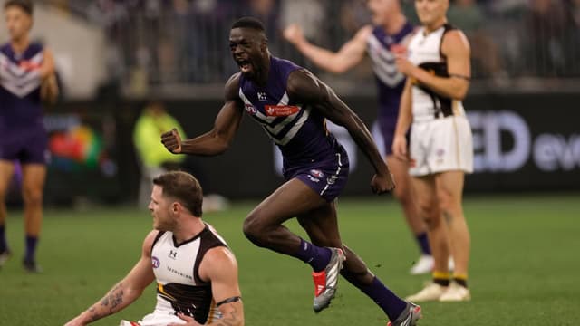 Freo unleash five-goal burst to sink Hawks in thriller
