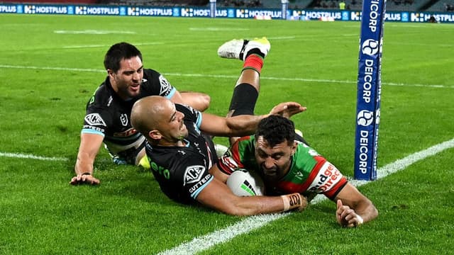 Johnston treble helps Souths sink sloppy Sharks