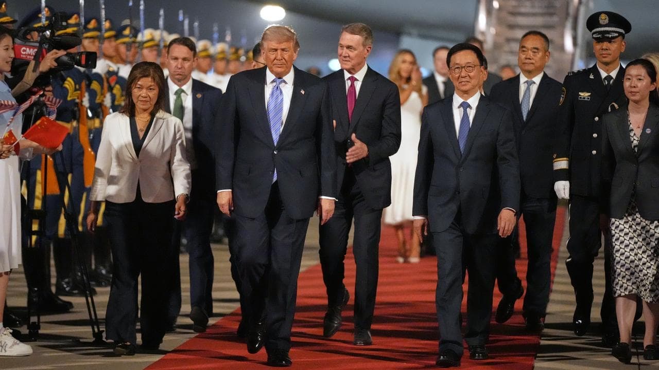 Trump arrives in Beijing for talks with China's Xi