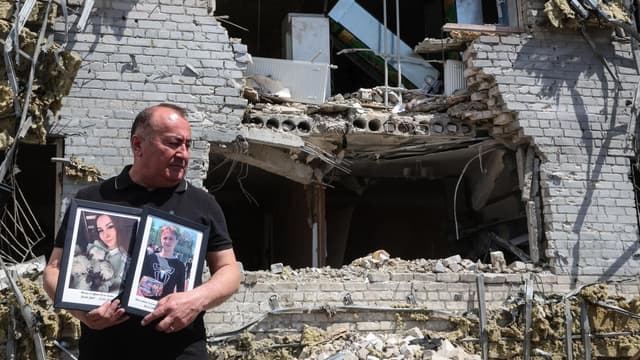 Forensic experts sift through drone hit dormitory