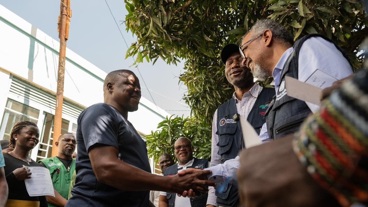 WHO chief says five Ebola cases have recovered