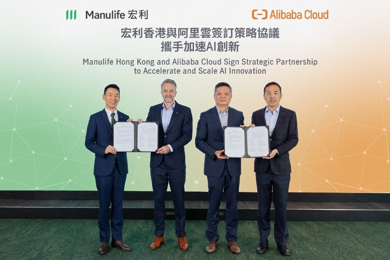 Manulife Hong Kong and Alibaba Cloud Sign Strategic Partnership to Accelerate and Scale AI Innovation