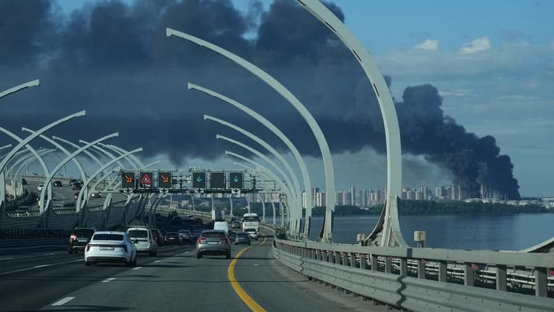 Ukraine hits St Petersburg oil depot before Putin visit