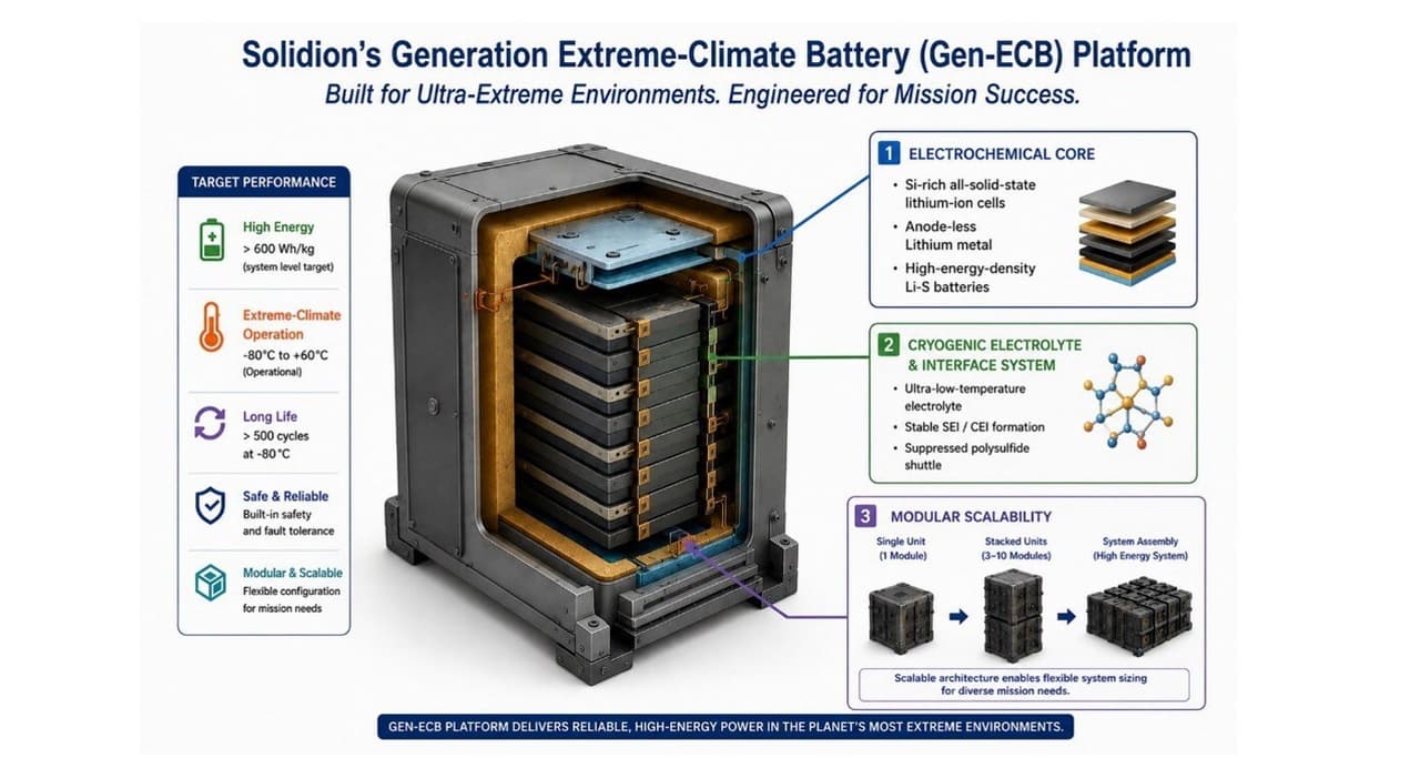 Solidion Technology Unveils Patented Extreme-Climate Battery Technology Targeting Low Earth Orbit-Based Artificial Intelligence Data Centers, Lunar Economy, and Space