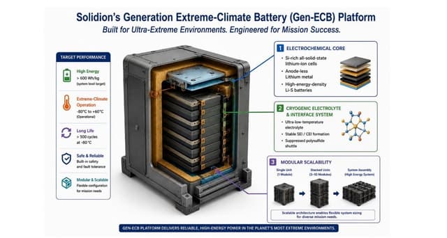 Solidion Technology Unveils Patented Extreme-Climate Battery Technology Targeting Low Earth Orbit-Based Artificial Intelligence Data Centers, Lunar Economy, and Space