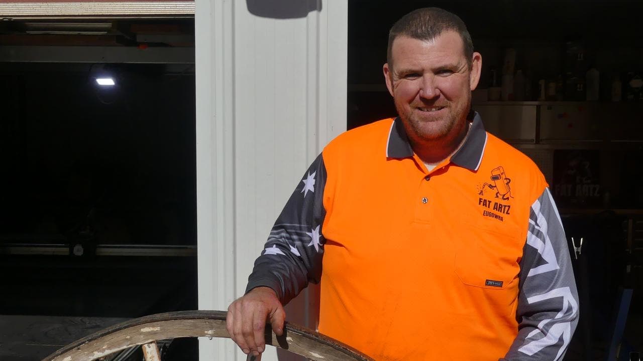 Putting back the pieces, flood hero finds solace in art