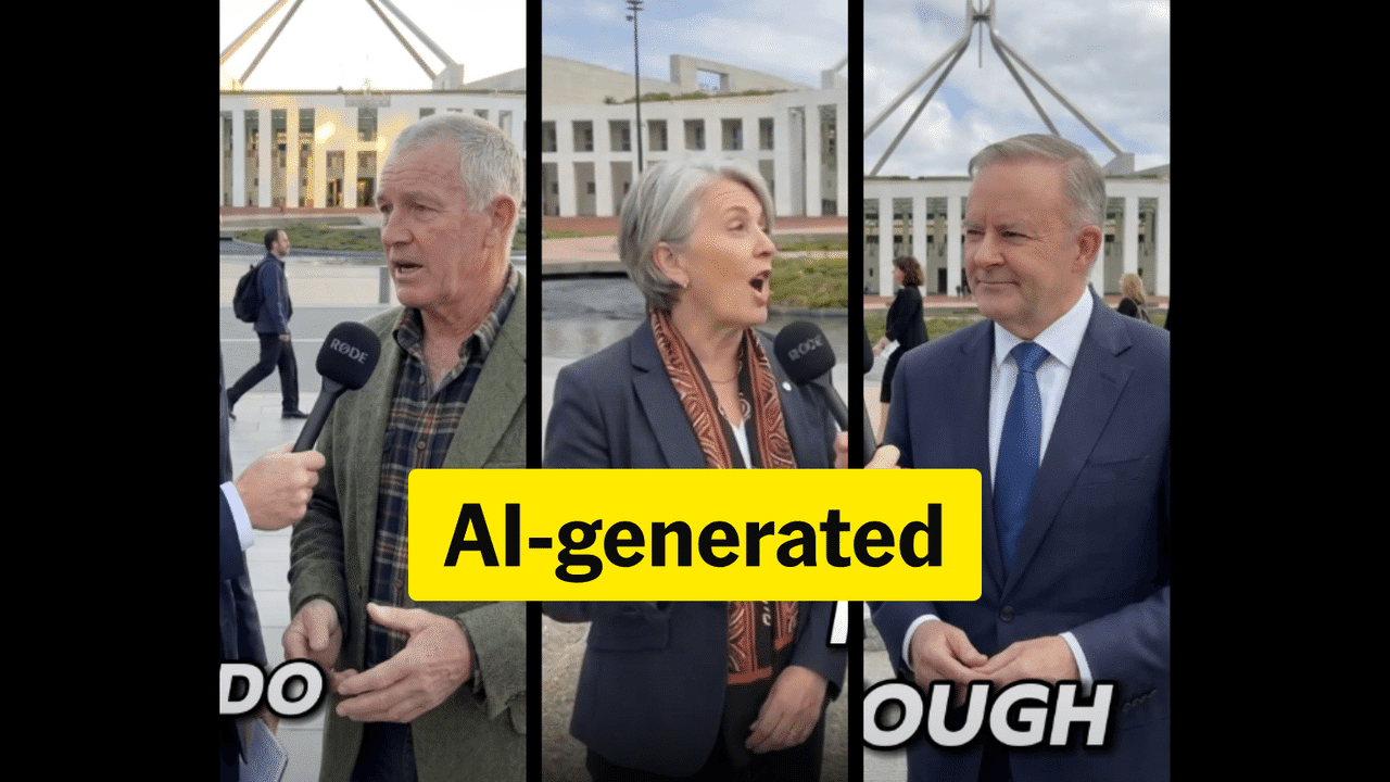 Parliament House interviews are AI-generated fakes