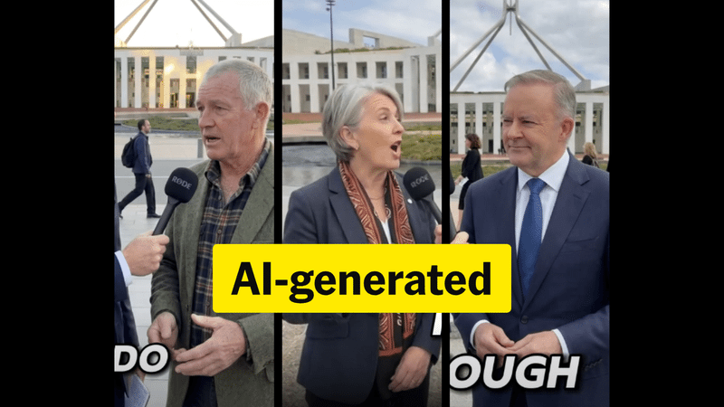 Parliament House interviews are AI-generated fakes