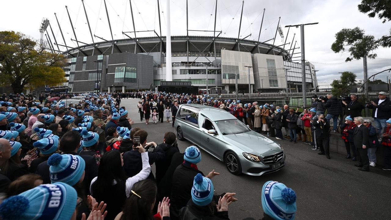 Final send off for AFL legend after beastly battle