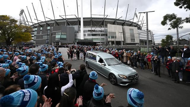 Final send off for AFL legend after beastly battle