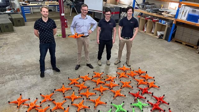 Target-practice drone maker lauds spike on trade debut