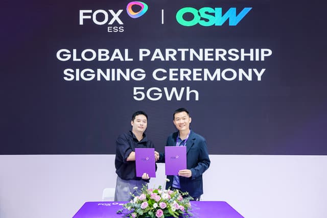 Fox ESS and OSW Sign 5GWh Strategic Energy Storage Agreement, Strengthening Global Expansion Efforts