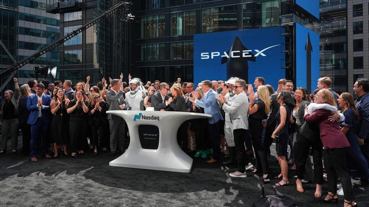 Musk's SpaceX surges past $US2 trillion in Nasdaq debut