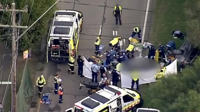 Mother's horror as two children die in pram crash