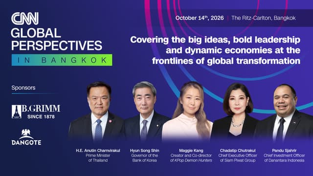 CNN announces first speakers and sponsors for Global Perspectives: In Bangkok