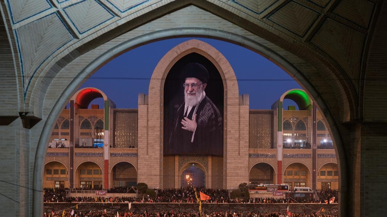 Sons of Iran's slain leader Khamenei appear at funeral